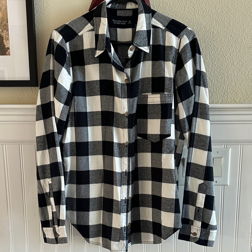 Abercrombie & Fitch Monochrome Flannel Shirt